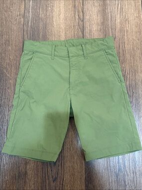 Crewcuts Olive Green  Flat-Front Tech Shorts, size 10